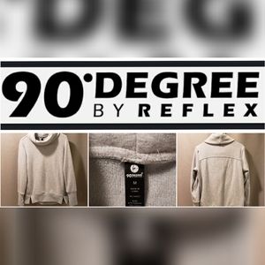 [90 Degree by Reflex Cowl Neck Grey Sweatshirt]